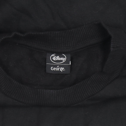 Disney at George Black Bambi Sweatshirt Women L Pullover Cotton Blend