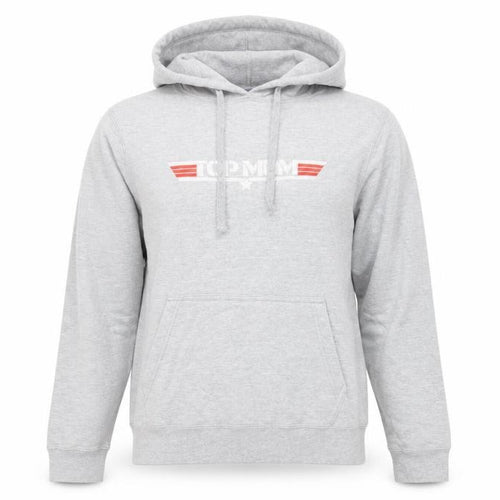 Port & Company Grey Hooded Pullover Sweatshirt Women M Ring Spun Cotton Blend