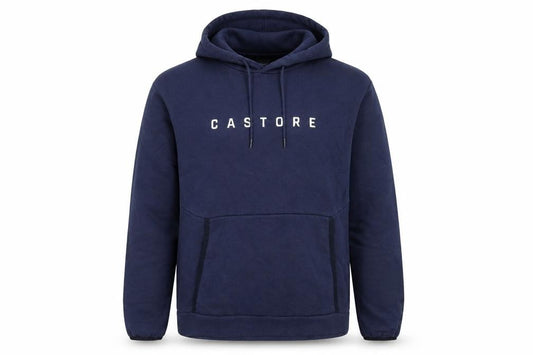 Front view of Castore Navy Blue XL Women's Pullover Hoodie Sweatshirt
