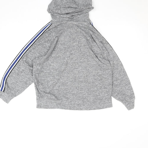 F&F Women Grey Hooded Pullover Sweatshirt UK 12 Drawstring Casual