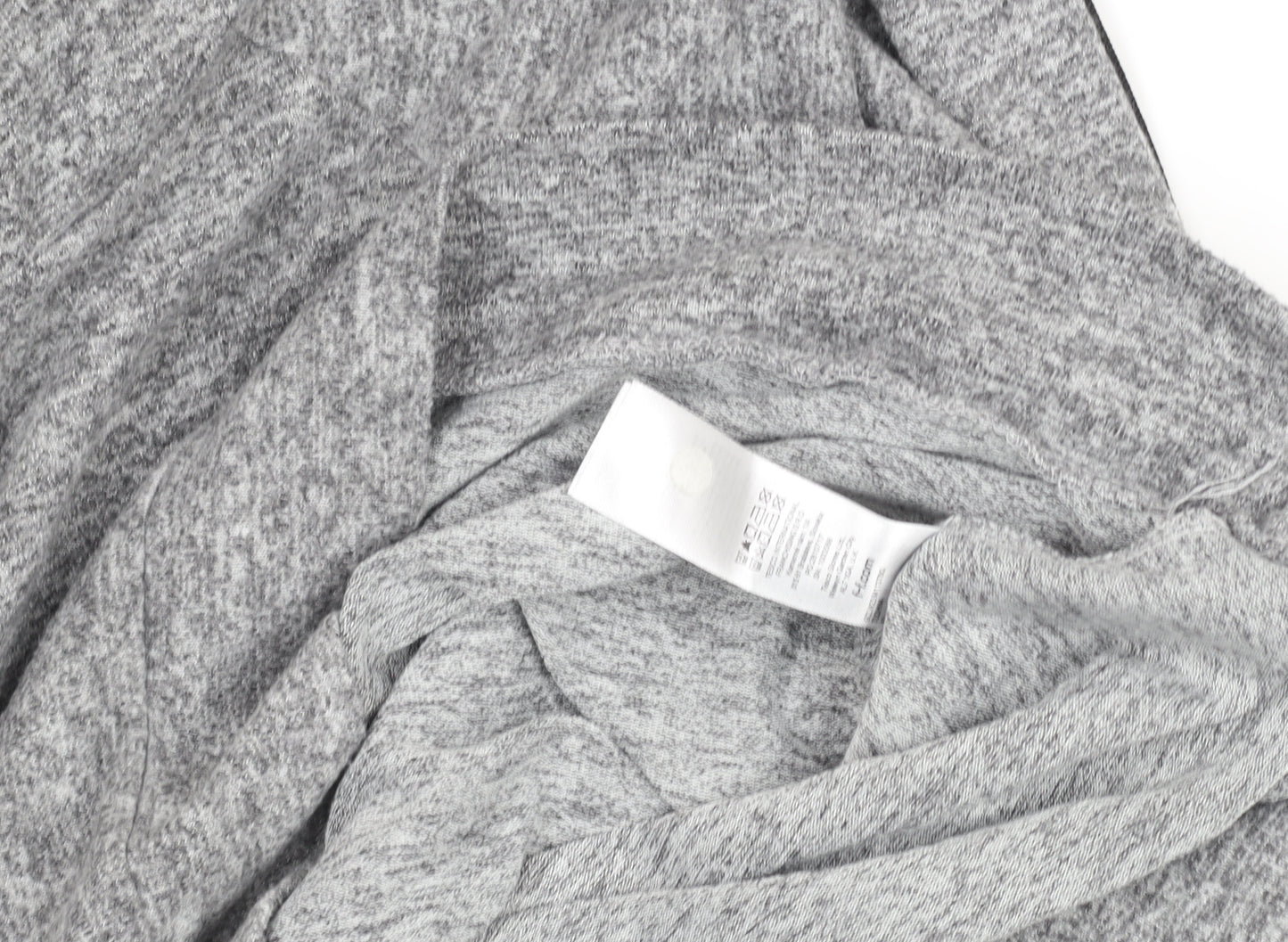 F&F Women Grey Hooded Pullover Sweatshirt UK 12 Drawstring Casual