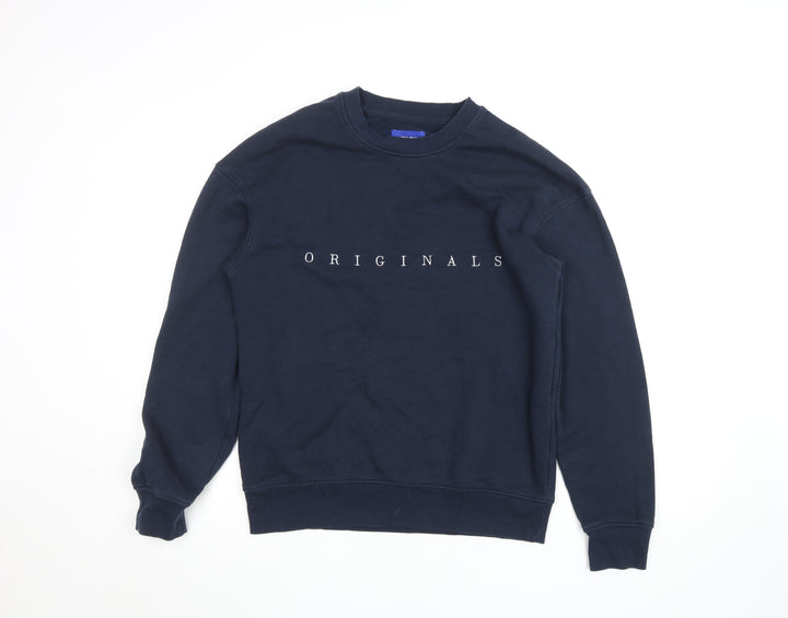 Jack & Jones Navy Originals Crew Neck Sweatshirt Men’s L Cotton Blend