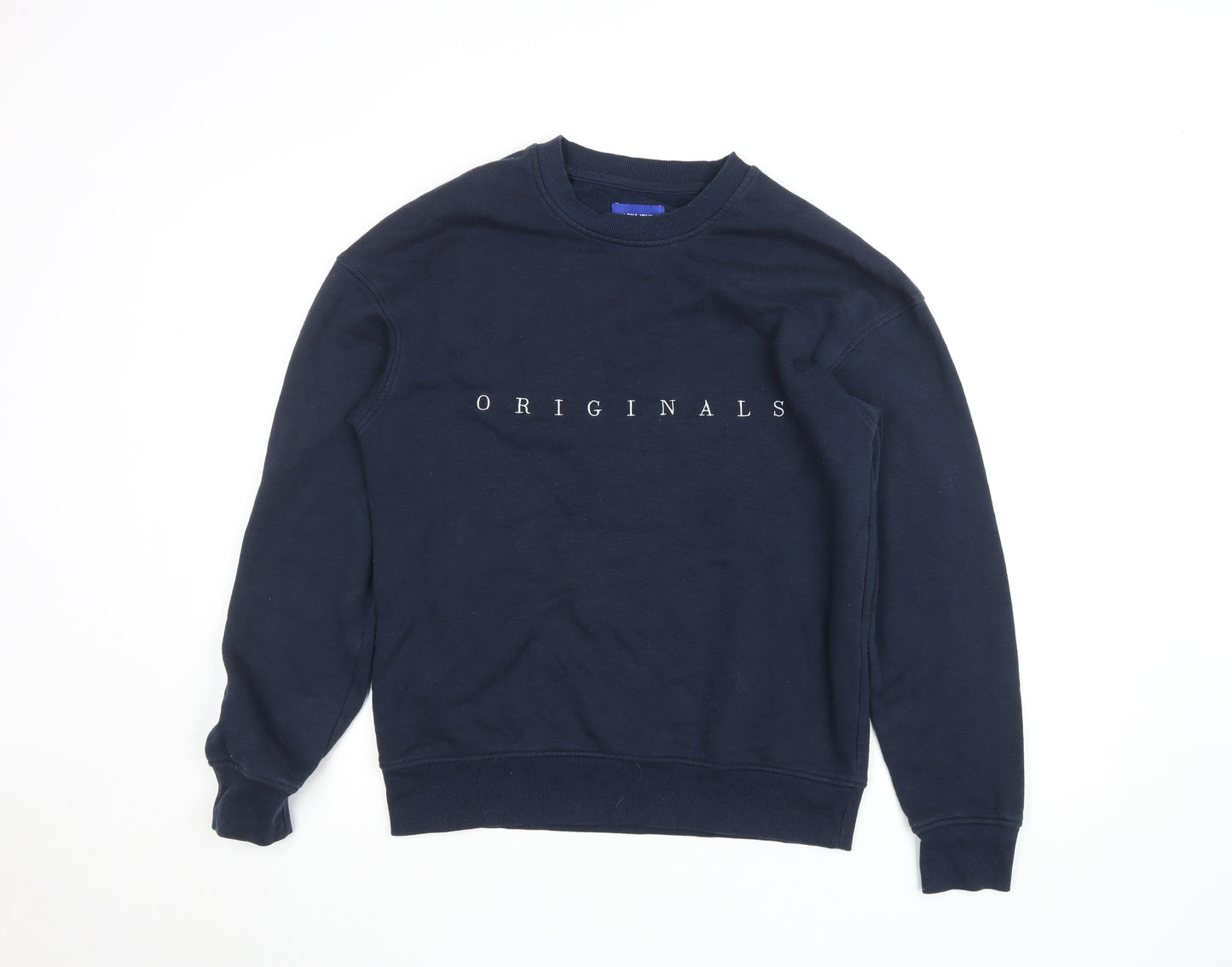 Jack & Jones Navy Originals Crew Neck Sweatshirt Men’s L Cotton Blend