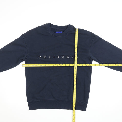 Jack & Jones Navy Originals Crew Neck Sweatshirt Men’s L Cotton Blend
