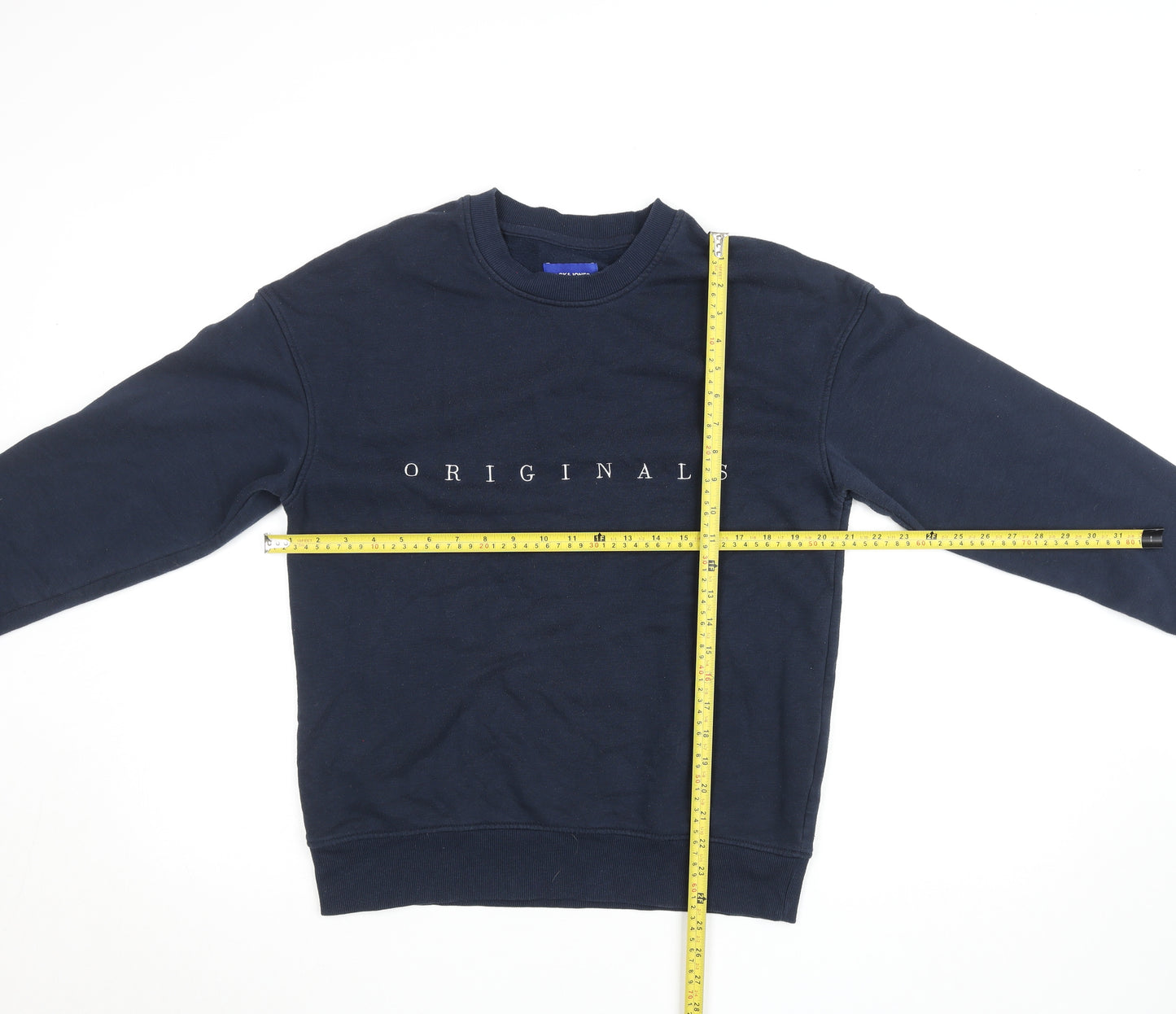 Jack & Jones Navy Originals Crew Neck Sweatshirt Men’s L Cotton Blend