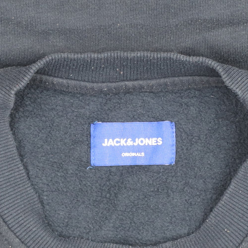 Jack & Jones Navy Originals Crew Neck Sweatshirt Men’s L Cotton Blend