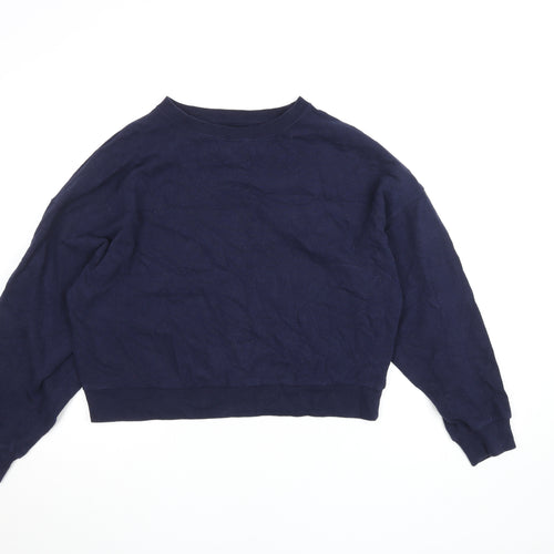GAP Womens Navy Blue Pullover Sweatshirt Size S Crew Neck Classic Fit