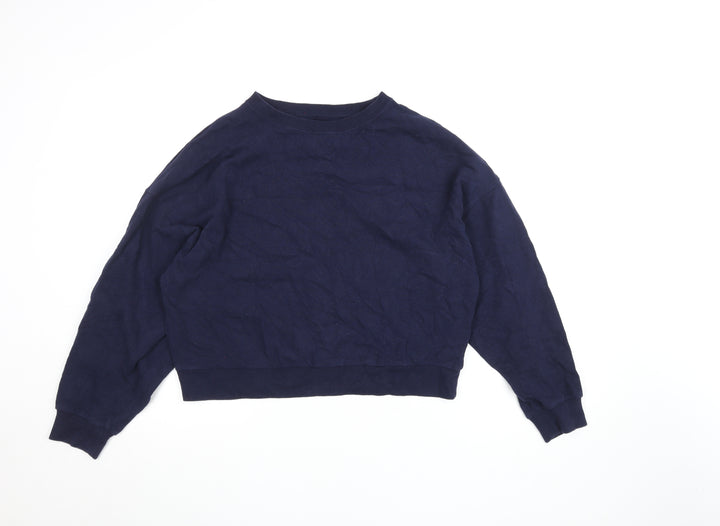 GAP Womens Navy Blue Pullover Sweatshirt Size S Crew Neck Classic Fit