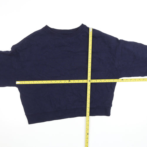 GAP Womens Navy Blue Pullover Sweatshirt Size S Crew Neck Classic Fit
