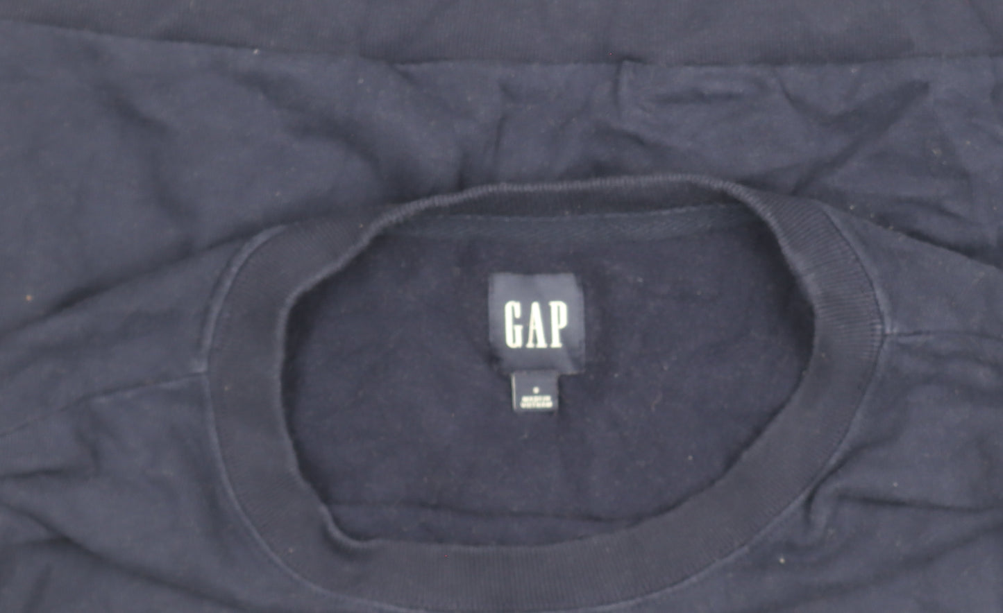 GAP Womens Navy Blue Pullover Sweatshirt Size S Crew Neck Classic Fit