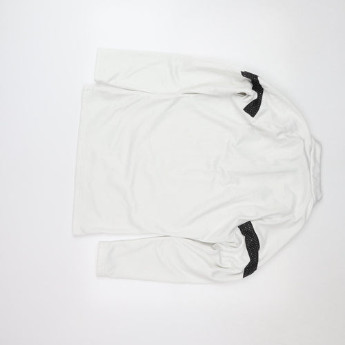 Puma Women White XS 1/4 Zip Pullover Sweatshirt with Black Detail