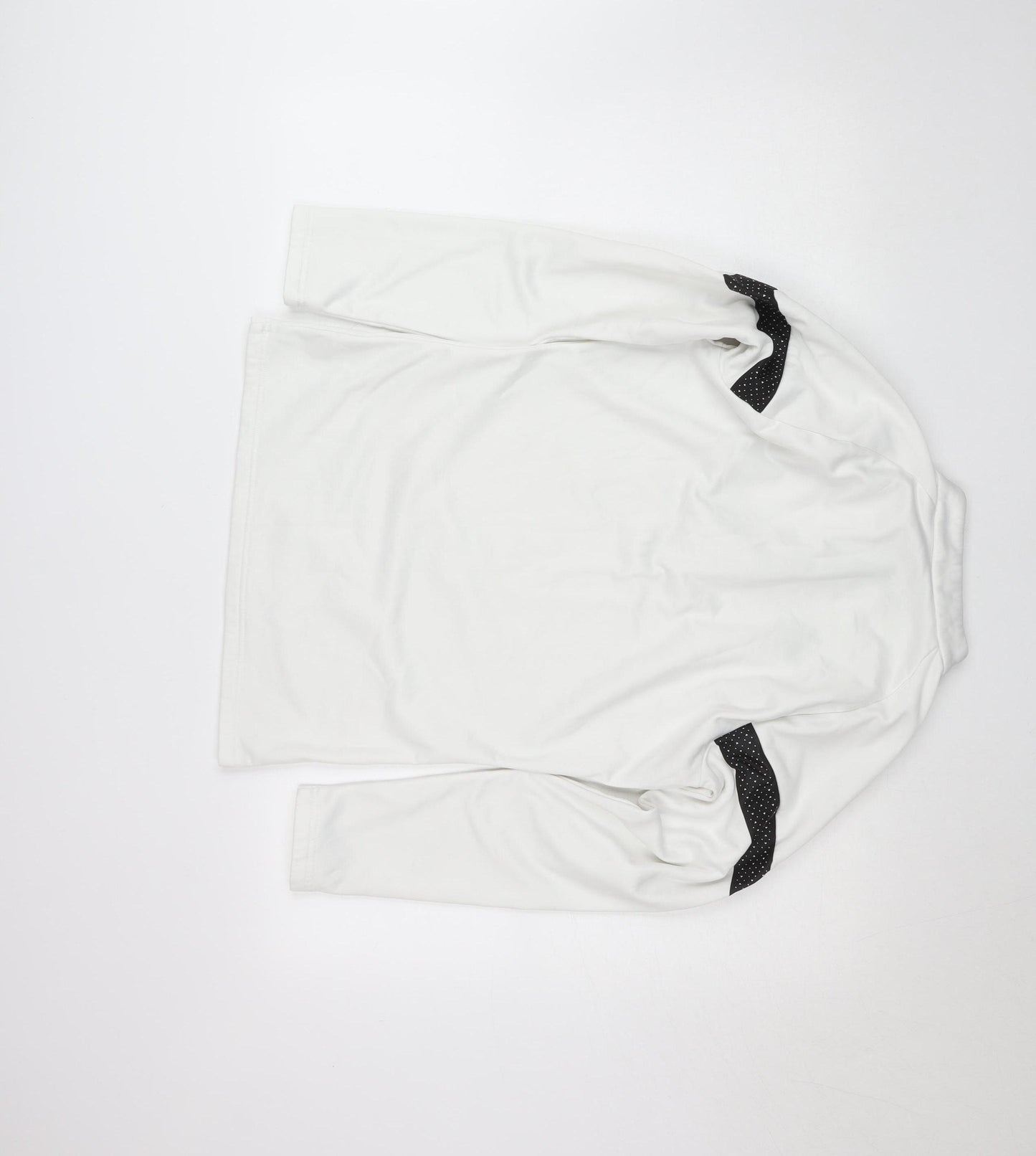 Puma Women White XS 1/4 Zip Pullover Sweatshirt with Black Detail