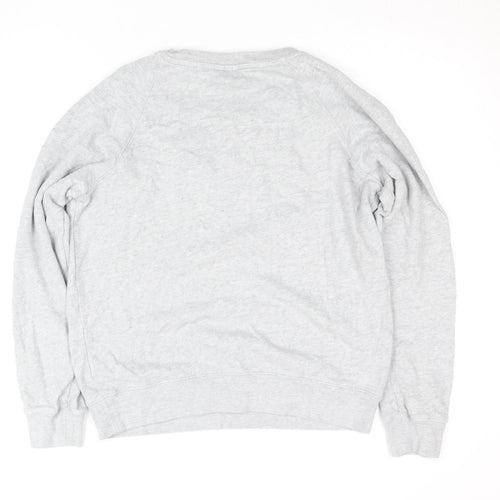 Marks and Spencer Peanuts Women Grey Marl Size 10 Crew Neck Sweatshirt