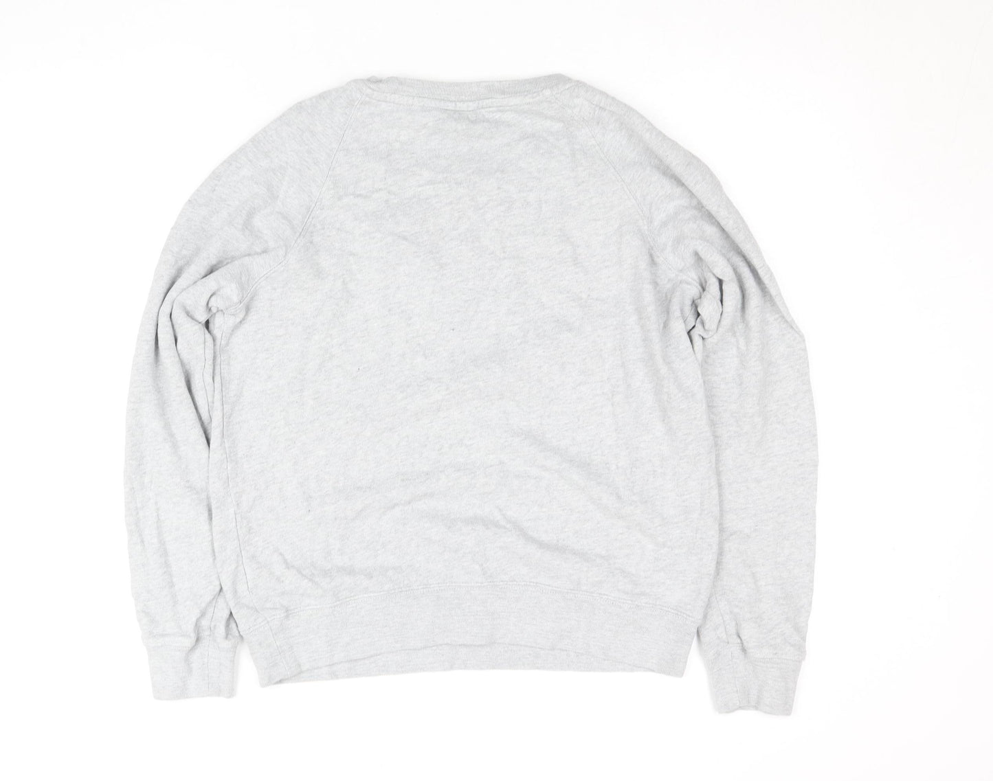 Marks and Spencer Peanuts Women Grey Marl Size 10 Crew Neck Sweatshirt