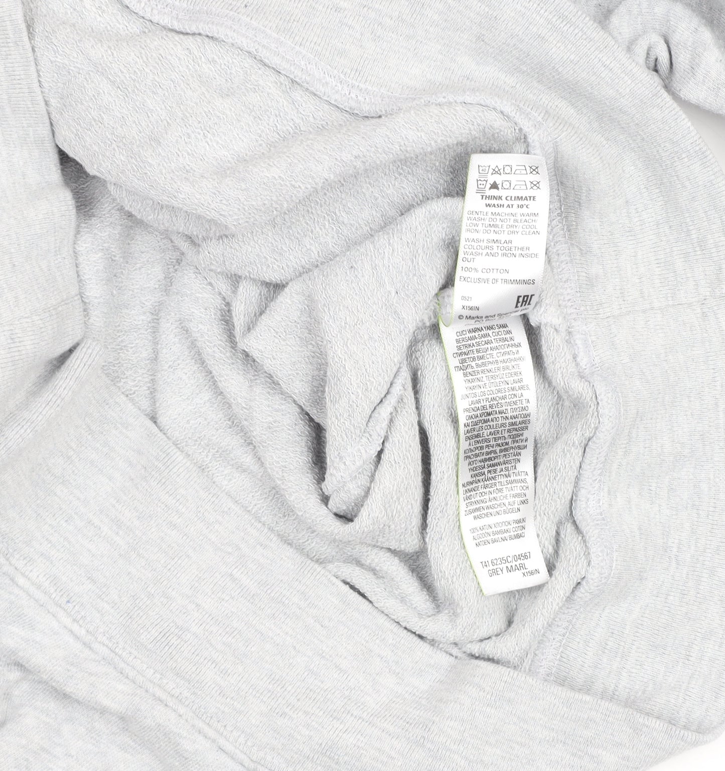 Marks and Spencer Peanuts Women Grey Marl Size 10 Crew Neck Sweatshirt