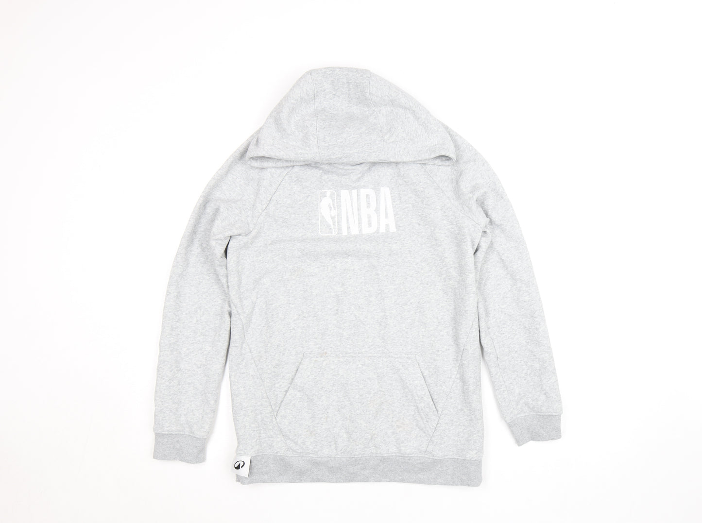 Decathlon Boys Grey NBA Pullover Hoodie - Cotton Blend, Size 10 Years