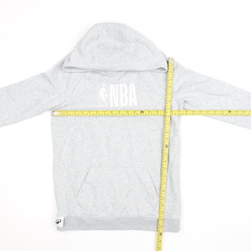Decathlon Boys Grey NBA Pullover Hoodie - Cotton Blend, Size 10 Years