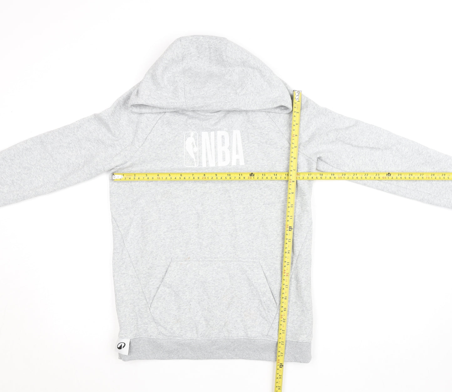 Decathlon Boys Grey NBA Pullover Hoodie - Cotton Blend, Size 10 Years