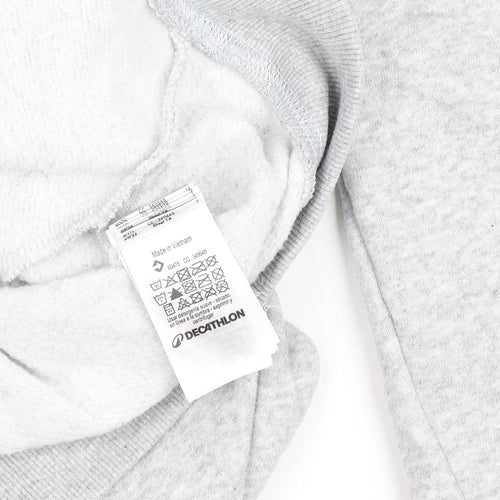 Decathlon Boys Grey NBA Pullover Hoodie - Cotton Blend, Size 10 Years