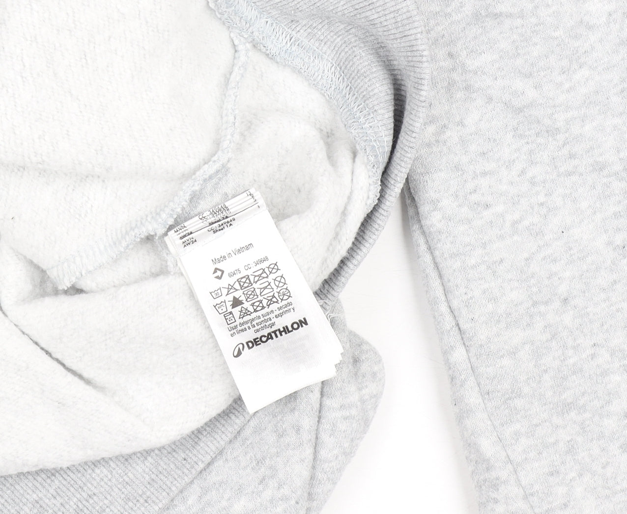 Decathlon Boys Grey NBA Pullover Hoodie - Cotton Blend, Size 10 Years