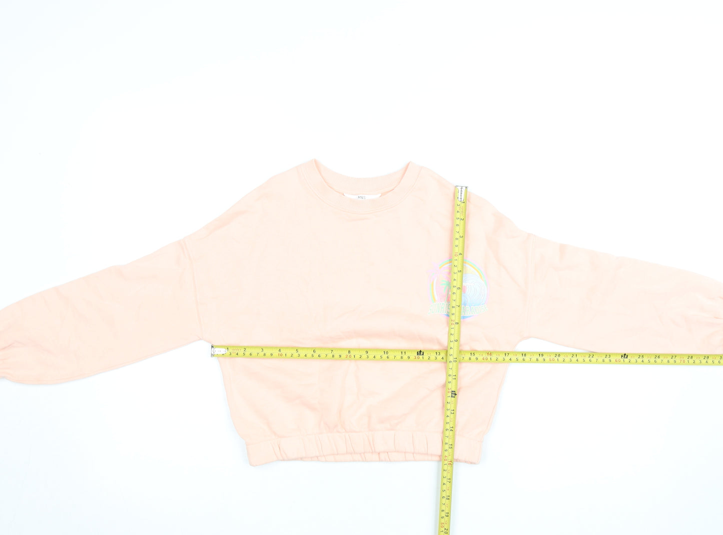 Marks and Spencer Girls Pink Graphic Pullover Sweatshirt 9-10 Years