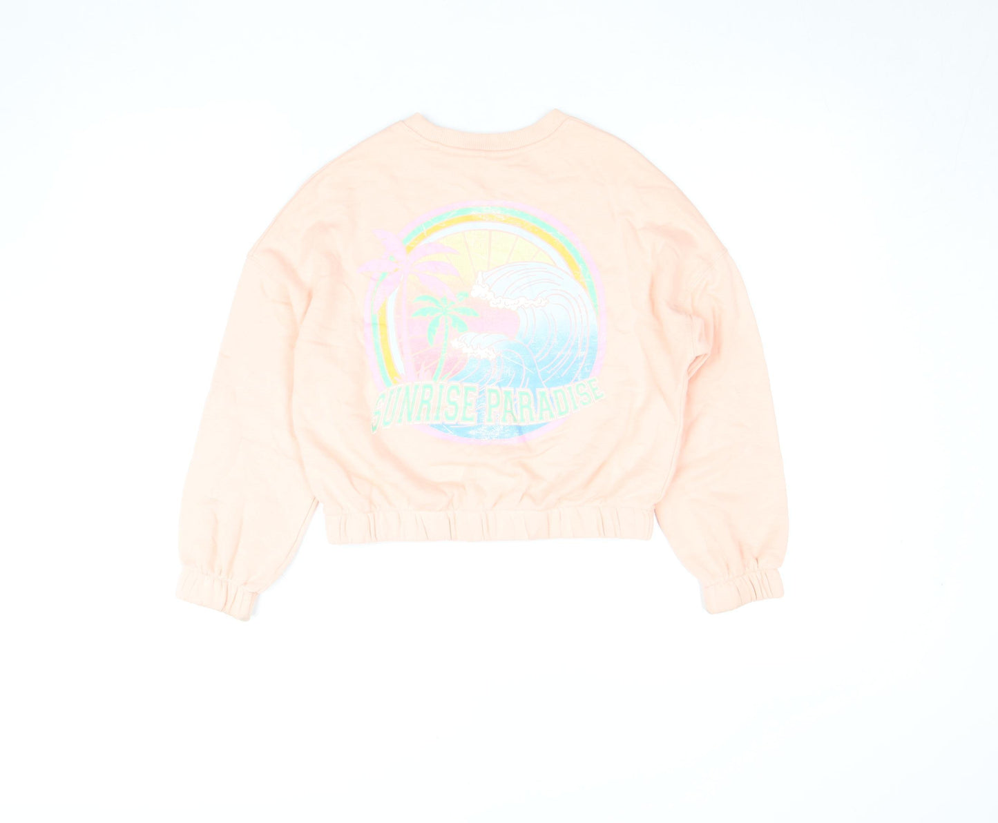 Marks and Spencer Girls Pink Graphic Pullover Sweatshirt 9-10 Years