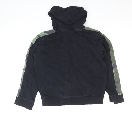 Hype Girls Black Camo Sleeve Hoodie 13 Years Pullover Sweatshirt