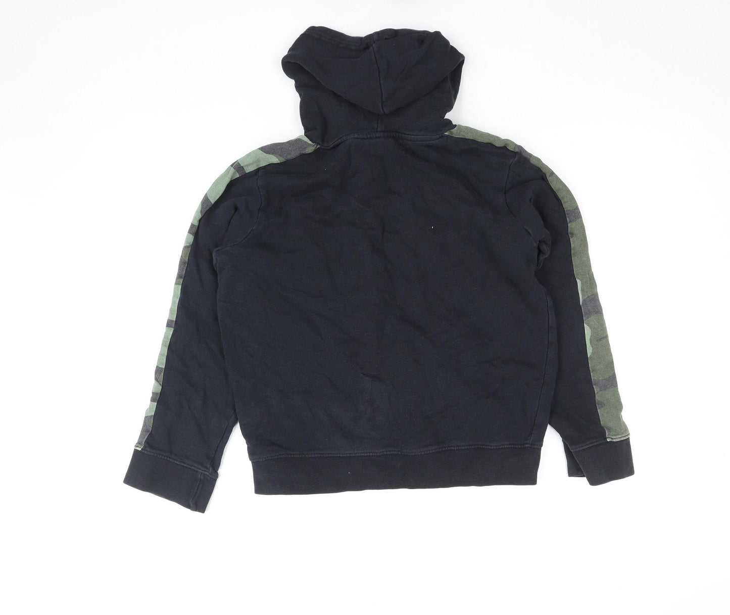 Hype Girls Black Camo Sleeve Hoodie 13 Years Pullover Sweatshirt