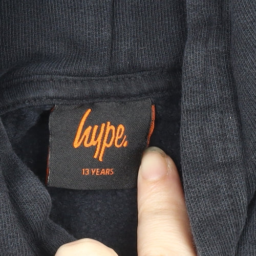 Hype Girls Black Camo Sleeve Hoodie 13 Years Pullover Sweatshirt