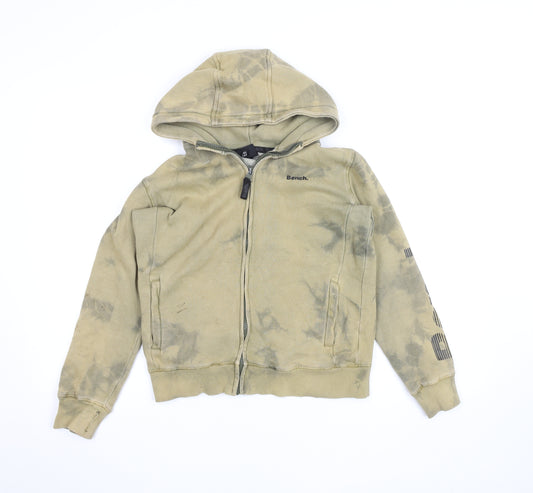 Bench Boys Beige Tie Dye Full Zip Hoodie 11-12 Years Cotton Blend