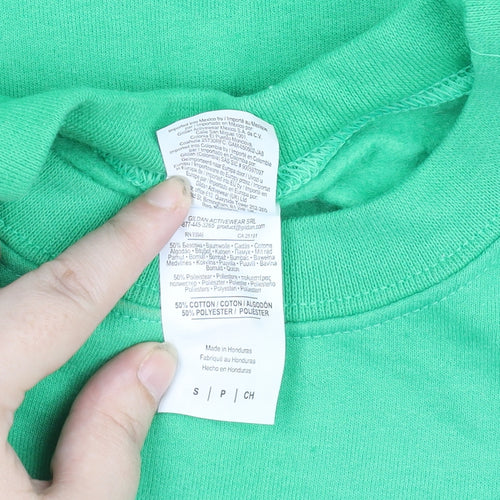 Gildan Women’s Green Christmas Crew Neck Pullover Jumper Size S