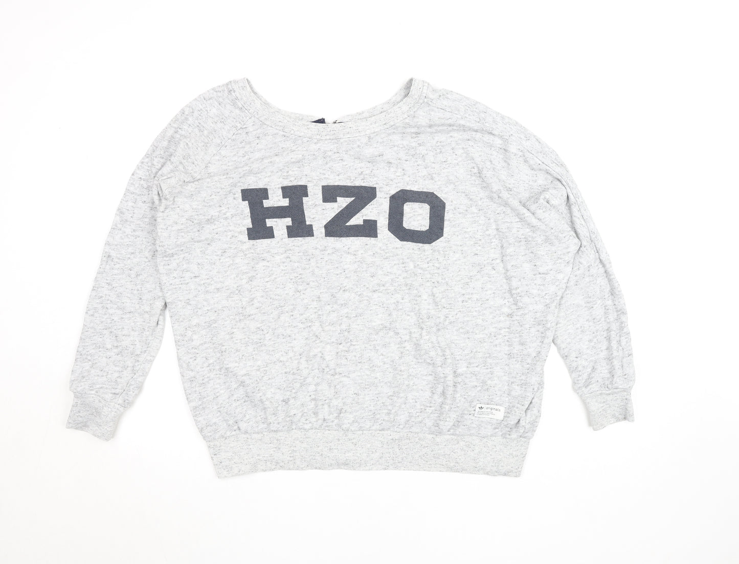 Adidas Originals Womens Grey Size 14 Cotton Blend Pullover Sweatshirt