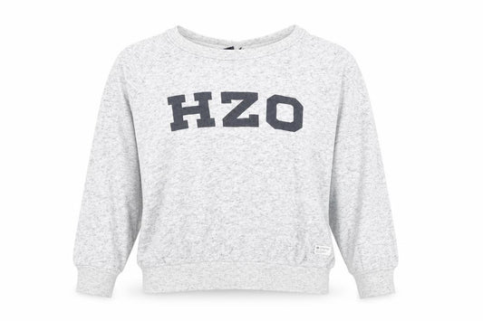 Front view of Adidas Originals women’s grey, size UK 14, cotton blend pullover sweatshirt