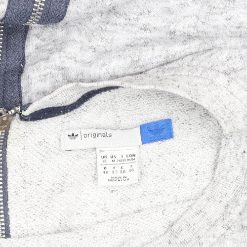 Adidas Originals Womens Grey Size 14 Cotton Blend Pullover Sweatshirt