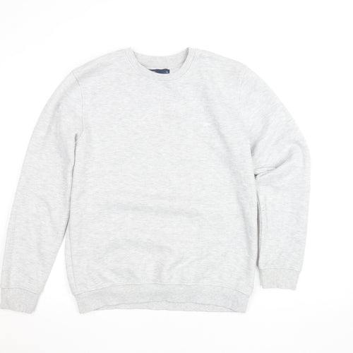 Easy Men's Grey Small Pullover Crew Neck Sweatshirt