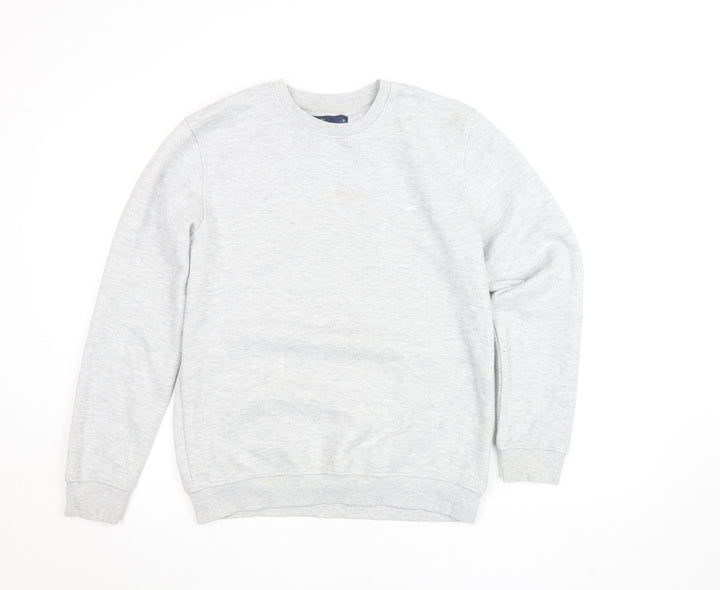 Easy Men's Grey Small Pullover Crew Neck Sweatshirt