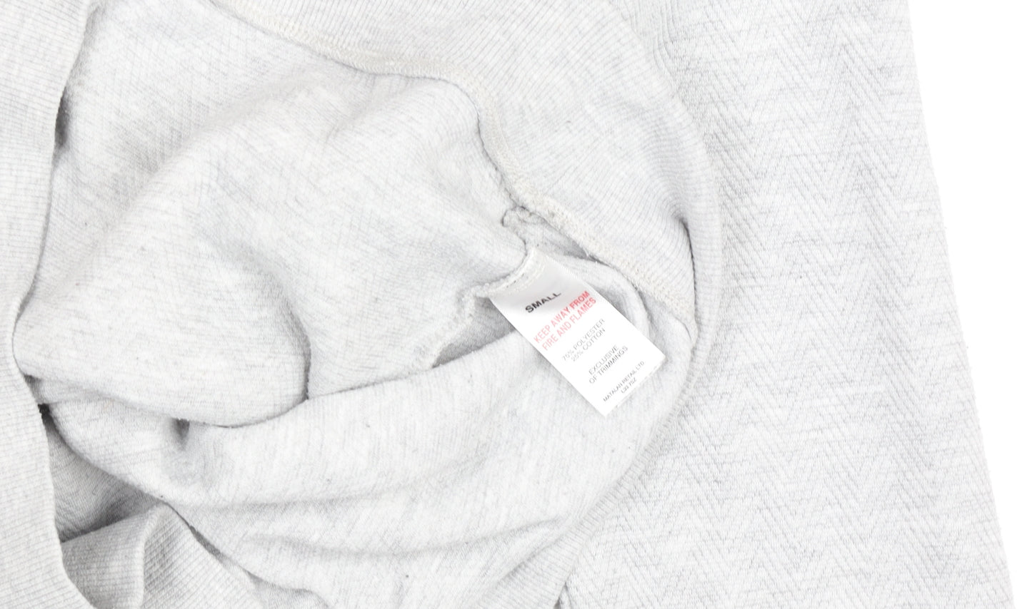 Easy Men's Grey Small Pullover Crew Neck Sweatshirt