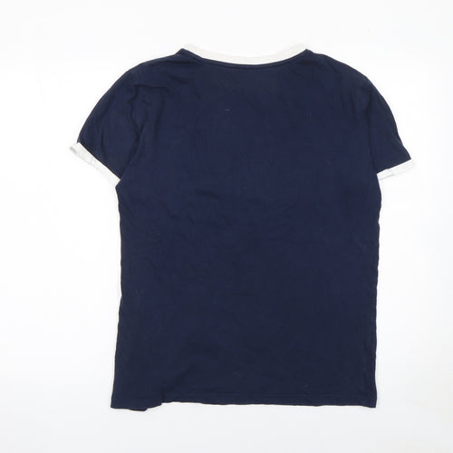 Tommy Hilfiger Men's Blue Colourblock Logo T-Shirt Size S