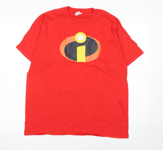 Fruit of the Loom Men’s Red The Incredibles Cotton T-Shirt L