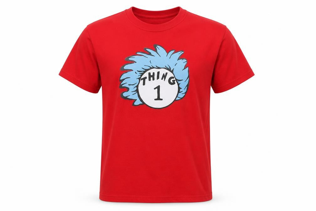 Casual Classics Men's Red Thing 1 Graphic Short Sleeve T-Shirt Size S