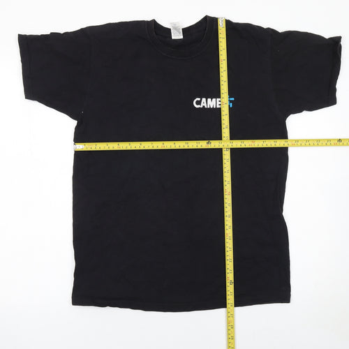 Fruit of the Loom Men's Black CAME Logo Short Sleeve Cotton T-Shirt Medium