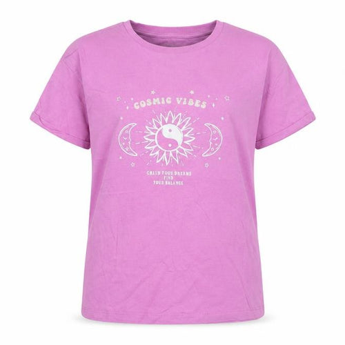 Marks and Spencer Girls Pink Cosmic Vibes T-Shirt 12-13 Years 100% Cotton