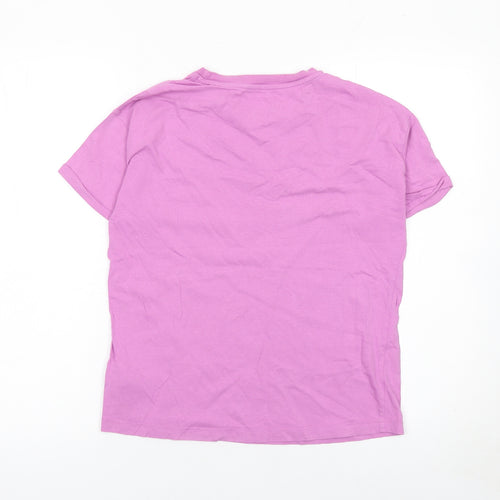 Marks and Spencer Girls Pink Cosmic Vibes T-Shirt 12-13 Years 100% Cotton