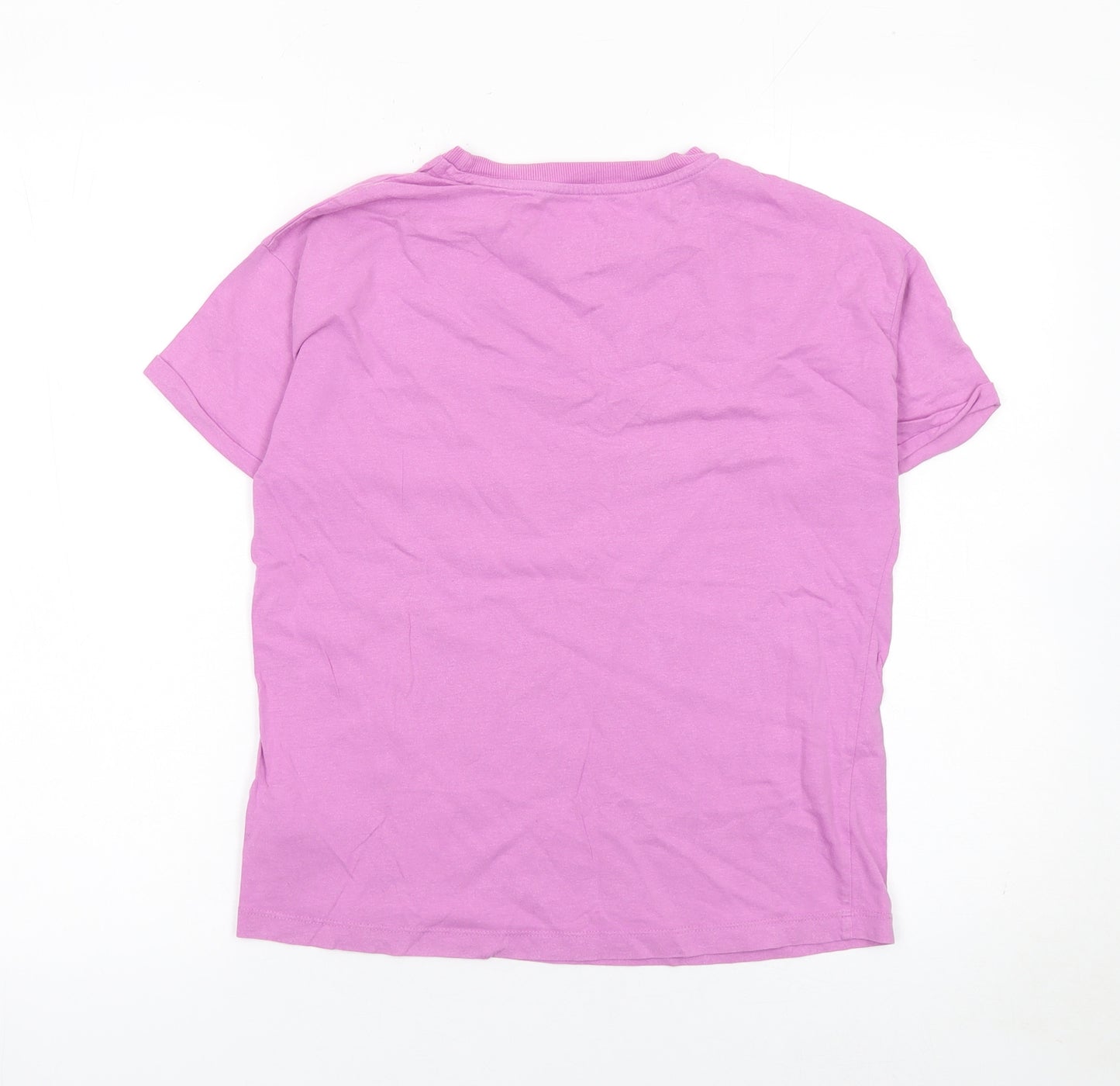 Marks and Spencer Girls Pink Cosmic Vibes T-Shirt 12-13 Years 100% Cotton