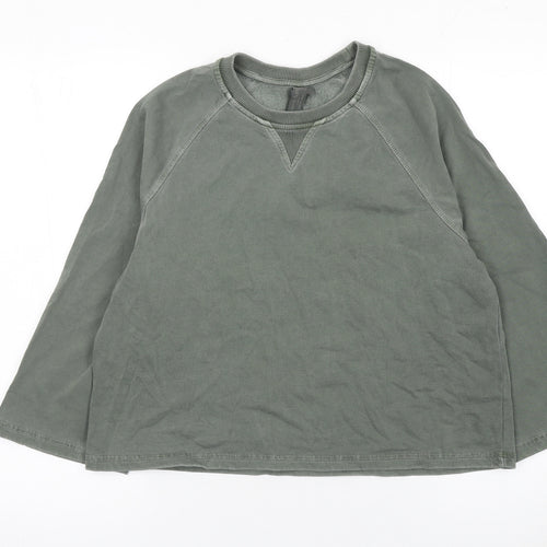 Sweaty Betty Womens Green Cotton Pullover Sweatshirt Size S