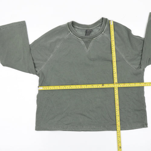 Sweaty Betty Womens Green Cotton Pullover Sweatshirt Size S