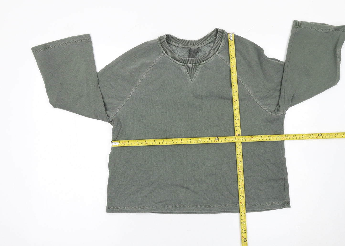 Sweaty Betty Womens Green Cotton Pullover Sweatshirt Size S