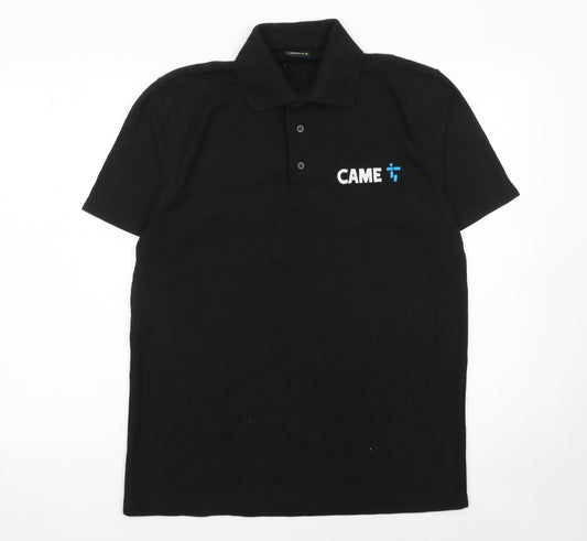 Pro RTX Men’s Black Polo Shirt M Workwear Logo Short Sleeve