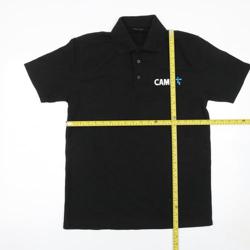Pro RTX Men’s Black Polo Shirt M Workwear Logo Short Sleeve