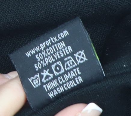 Pro RTX Men’s Black Polo Shirt M Workwear Logo Short Sleeve